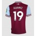 Maillot de foot West Ham United Edson Alvarez #19 Domicile vêtements 2024-25 Manches Courtes